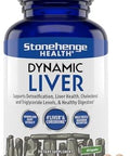 Stonehenge Health Dynamic Liver " Siliphos Milk Thistle Formula " Liver Detox & Antioxidant Support Healthy Cholesterol & Triglyceride Levels Gutliver Axis Nongmo/Gluten 60 Veg Capsules