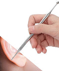 Yosoo Health Gear Tip Acupuncture Dual Head Ear Acupuncture Stainless Steel Manual Body Point Probe Pen Deep Tissue Massage Portable Self Massage Acupressure Bar Relief Pain Treatment Tool