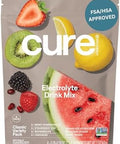 Cure Hydration Plantbased Electrolyte Drink Mix No Added Sugar Fsahsa Dehydration Relief Powder Made With Coconut Water Nongmo Vegan 28 Packets Variety Pack