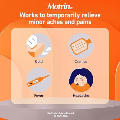Motrin IB Liquid Gels - Pain Reliever with 200mg Ibuprofen for Muscle Aches Headache Backache Toothache Menstrual Cramps and Minor Arthritis Pain