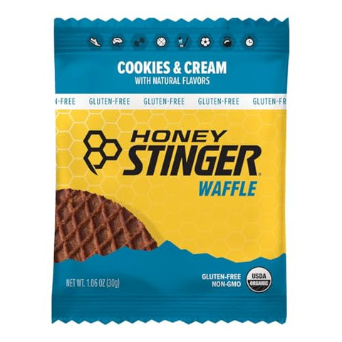 Honey Stinger Energy Waffle Variety Pack ÃƒÂ¢Ã¢â€šÂ¬Ã¢â‚¬Å“ 12 Count | Organic Honey Waffles, Vanilla, Cookies & Cream Peanut Butter Strawberry & Chocolate | Energy Snack for Running, Cycling, Hiking & Sports