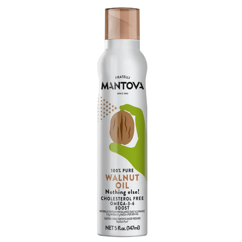 Mantova Coconut Oil Spray, 100% Pure Cooking Oil, Ideal for Healthy Keto Snacks, Baking, Grilling, and Seasoning - Versatile Dispenser for Spray, Drip, or Stream with No Waste, 5 oz