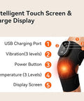 Ltnile Electric Cordless Knee Massager With 3 Heat 3 Vibration3-In-1 Knee Heating Pad For Pain ReliefArthritisAuto-Off Timer Knee Brace For Shoulder Elbow Ideal s For Men Women Dad Mom(BlackPair)