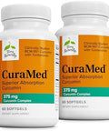 Terry Naturally Curamed 375Mg Antioxidant Supplement For Brain & Immune Health Support Dietary Supplement With Curcumin & Turmeric Essential Oil Herbal Liver Support 60 Softgels (Pack Of 2)