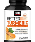Force Factor Better Turmeric Curcumin 1600Mg With Black Pepper & Ginger Clinical Strength Joint Support Supplement Superior Absorption 120 Tablets