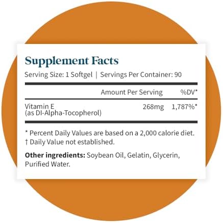 Pattern Wellness Vitamin E 400 Iu Supplement - Boosts Antioxidant Activity - Supports Whole Body Health - Fights Against Cellular Damage - 3Rd Party Lab Tested - 90 Soft Gels
