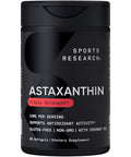Sports Research Triple Strength Astaxanthin 12Mg W/Organic Coconut Oil - Antioxidant Supplement For Skin & Eye Health Support - Soy Free Non-Gmo Gluten Free 60 Softgels