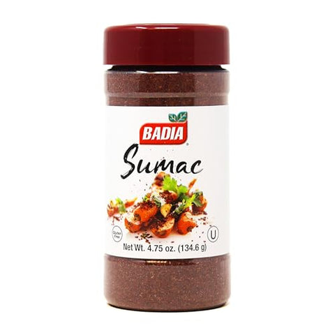 Badia Sumac Spice, 4.75 oz - Ground Sumac Seasoning, Tangy Citrus, Authentic Flavor, Gluten Free, Kosher
