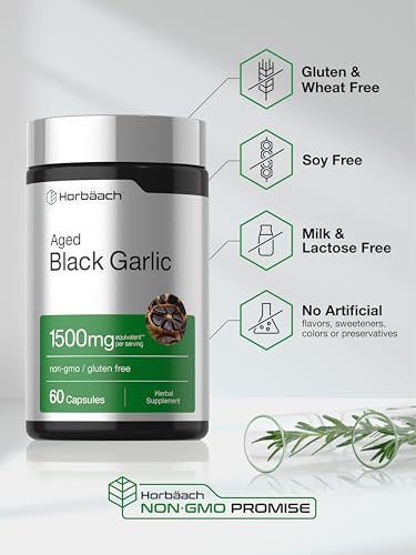 Horbaach Aged Garlic Extract Capsules 60 Count