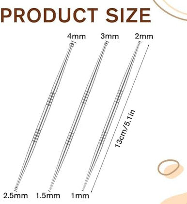 Aysatogc Acupuncture Pen Facial Reflexology Massage Tool Ear Acupressure And Body Point Probe Pen For Face Body Muscle Relax Feet Legs Arms Shoulders Neck Back Stainless Steel 3 Pieces