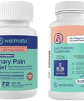 Welmate Urinary Track Comfort & Digestive Balance Kit: Urinary Pain Relief 99.5Mg (72 Ct) & Saccharomyces Boulardii Probiotic (200 Ct) Enhanced Urinary And Gut Health Support