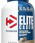 Dymatize Elite Casein Protein Powder Slow Absorbing With 25G Protein Bcaas & Leucine For Muscle Building And Overnight Recovery Rich Chocolate 4 Pound