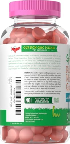 Carlyle Kids Multivitamin Gummies with Probiotics 60 Chewables Berry Flavor Vegetarian NonGMO Gluten Free Children's Supplement by Lil' Sprouts Packaging May Vary