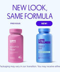 Love Wellness Sparkle Fiber Fiber Supplement With Digestive Enzymes Greens Superfood Powder & Psyllium Husk Powder Promotes Gut Health For Women Regularity & Bloating Relief 90 Count