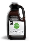 San-J - Gluten Free Tamari Lite Soy Sauce with 50% Less Sodium - Made with 100% Soy - Specially Brewed - 64 oz. Container