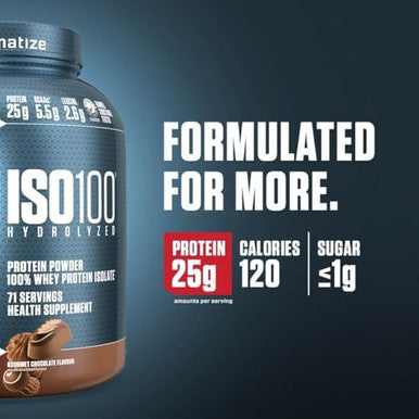 Dymatize Nutrition Iso 100 Whey Protein Powder Gourmet Chocolate 5 Pound
