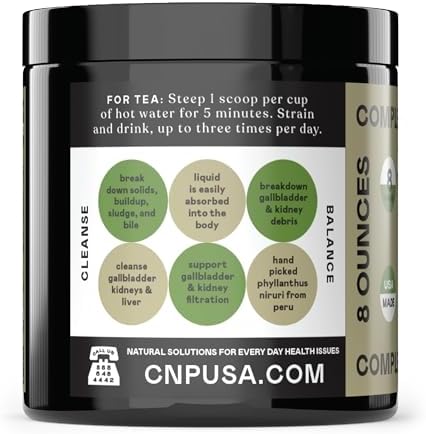 Complete Natural Products Organic Chanca Piedra Tea - 8Oz (227G) Bulk Pure Organic Chanca Piedra Extract & Phyllanthus Niruri Stonebreaker Powder