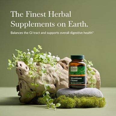 Gaia Herbs Microbiome Cleanse With Black Walnut Sweet Wormwood Oregano & Peppermint 60 Vegan Liquid Phytocapsules (30Day Supply)