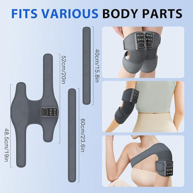 Knonnetd Cordless Knee Massager With Heat Vibration For Pain Relief Electric Heated Knee Brace With 5 Heat Levels And 3 Massage Mode s For Men Women