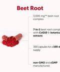 Micro Ingredients Beet Root Capsules 3000 Mg Per Serving 300 Capsules Nitric Oxide Supplement 7 In 1 Beet Root Complex With Coq10 Black Pepper & Botanical Extracts Non-Gmo