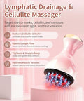 Kitusi Lymphatic Drainage Massager & Anti Cellulite Massage Tool For Legs Arms & Belly BodyHelps Reduce Stretch Marks & CelluliteWith Microcurrent Light Heat & Vibration - Pink