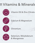 Smartypants Mineral Chews: Magnesium Citrate & Calcium Supplement With Vitamin D3, Vitamin C, Vitamin K2, Zinc & Selenium For Immune Support, 60 Count (30 Day Supply)