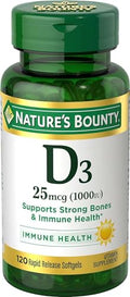 Nature'S Bounty Vitamin D3 1000Iu High Potency 120 Softgels Pack Of 4