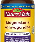 Nature Made Magnesium + Ashwagandha Capsules Stress Relief And Sleep Support Magnesium 300 Mg And Ashwagandha Supplements 60 Capsules 30 Day Supply