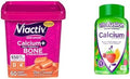 Viactiv Calcium Chews and vitafusion Calcium Gummies 60 Chews and 100 Count Bone and Teeth Health Supplements