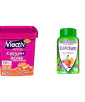 Viactiv Calcium Chews and vitafusion Calcium Gummies 60 Chews and Bone and Teeth Health Supplements 100 Count