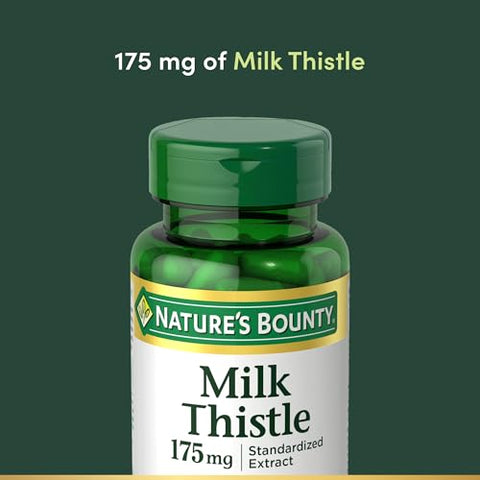 Nature'S Bounty Milk Thistle Herbal Health Supplement Supports Liver Health 175Mg 100 Softgels