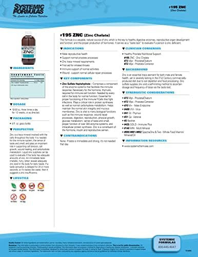 Systemic Formulas Znc-Zinc Chelate (8 Fl. Oz.) #195