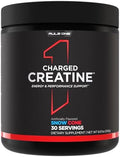 Rule 1 Proteins Charged Creatine Multifunction Workout Supplement With Creatine Electrolyte And Energy Blends For Intensity Performance & Hydration Support (30 Servings Snow Cone)