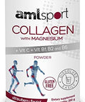 Ana MaraA Lajusticia Aml Sport Collagen With Magnesium + Vit C B1 B2 And B6 Powder 350G (Strawberry Flavour). Tissue Regenerator With Type 1 &2 Collagen. Gluten . Sugar