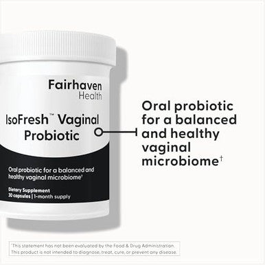 Fairhaven Health Isofresh Vaginal Probiotics For Womensupports Healthy Ph Balance And Vaginal OdorOne Per Daylactobacillus Blendgluten Supplement30 Capsules