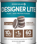 Designer Wellness Lite Low Calorie Natural Protein Prebiotic Fiber Key Vitamins & Minerals Vanilla Cake 9.03 Ounces