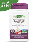 Nature's Way Cayenne Garlic, 40,000 HU Potency, 100 Vcaps (Packaging May Vary)