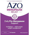 Azo Daily Premenopause Relief Perimenopause Supplements For Women Hot Flash Night Sweat And Healthy Weight Management Support 30 Count