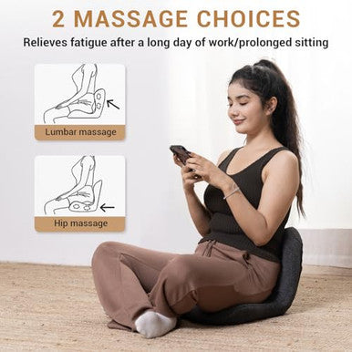 Mynt Lower Back Massager Shiatsu Hip Massager Lumbar Rolling Massage Seat Cushion With Heat Foldable Ergonomic Support Cushion For Home Office Help Improve Sitting Posture s For Mom