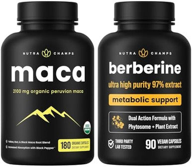 Nutrachamps Complete Hormonal & Metabolic Support: Maca & Berberine Duo