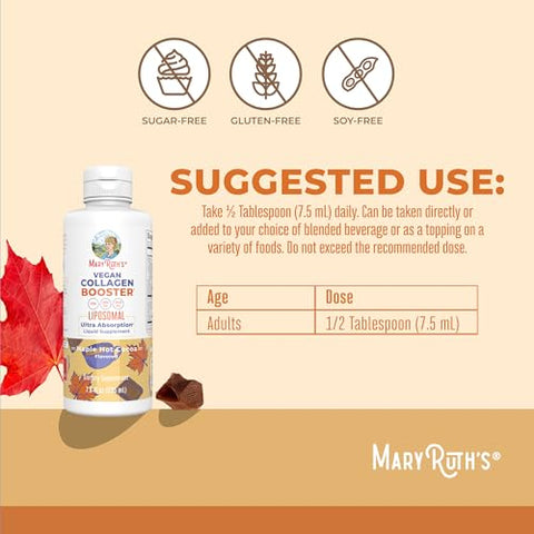 Maryruth'S Maryruth Organics Collagen Booster Liposomal Sugar Free Liquid Collagen Booster With Vitamin C Vitamin E Zinc Copper & Silica Skin Care & Joint Support Supplement Vegan Non-Gmo 7.6 Fl Oz