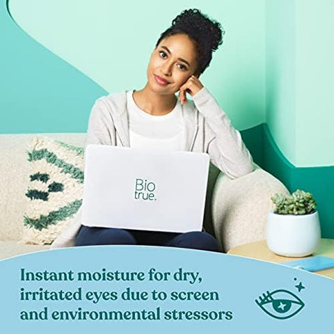 Biotrue Hydration Boost Drops Soft Contact Lens Friendly For Irritated And Dry Eyes & Contact Lens Solution Multi-Purpose Solution For Soft Contact Lenses Lens Case Included