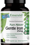 Emerald Labs Gentle Iron 25Mg - Ferrous Bisglycinate Chelate - Chelated Iron Supplement That Supports Energy, Eye, Immune & Heart Health - 120 Vegetable Capsules (120-Day Supply)