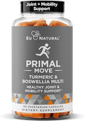 Eu Natural Primal Joint & Mobility Support - Advanced Joint Support Supplement For Women And Men - Turmeric, Boswellia, Ginger And Boron For Whole-Body Flexibility, Joint Health & Comfort - 60 Veg Soft Capsules