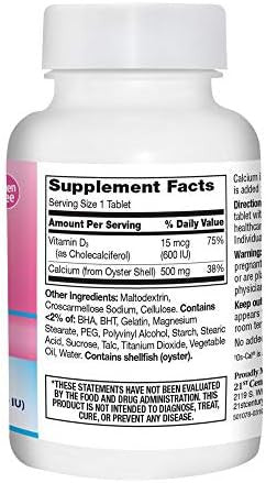 21St Century Calcium Plus Extra D Caplets 500 Mg 90 Count Pack Of 1