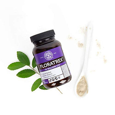 Global Healing Floratrex Probiotic Blend Supplement with Prebiotics for Healthy Digestion, Support Digestive Tract, and Normal Immune System - Men & Women - 75 Billion CFU, 25 Strains, 60 Capsules