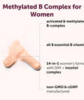 Micro Ingredients Methylated B Complex For Women 240 Vegetarian Capsules Activated B Vitamins With Methylfolate Methyl B12 Dim & Inositol Complex 14-In-1 Bioactive B Vitamin Formula