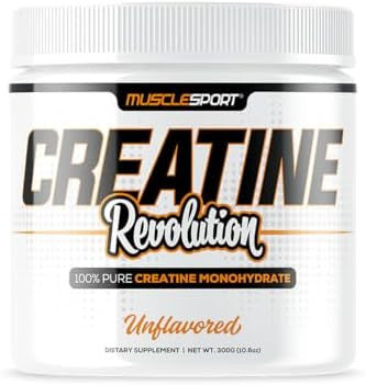 Musclesport Creatine Monohydrate Powder Micronized Creatine Monohydrate Energy Strength & Endurance 300G Unflavored