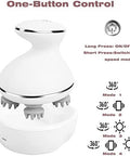 Mxm2Mxm Electric Scalp Massager With Red Light TherapyWaterproof Head Massager With 108 Nodes4 ModesWireless Charging To Relieve Deep Tissue Pressure
