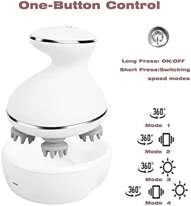 Mxm2Mxm Electric Scalp Massager With Red Light TherapyWaterproof Head Massager With 108 Nodes4 ModesWireless Charging To Relieve Deep Tissue Pressure